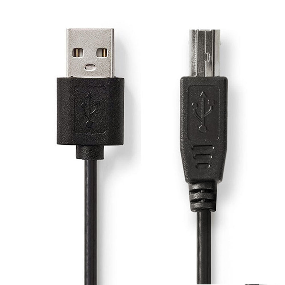 Datenkabel, Ladekabel, USB 2.0, USB A Stecker auf USB B Stecker,1 Meter, 2 Meter, 3 Meter, 480 Mbit/s, Blau, MediaKabel