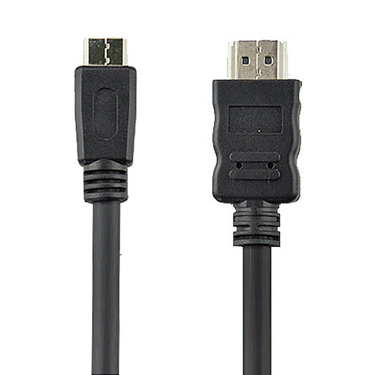 Video Kabel, HDMI Kabel, HDMI Stecker auf Mini HDMI Stecker, 2 Meter, Standard 1.4B, 2K, 4K, Full HD, 1080p, HD, 720p, 8.16 Gbit/s, Schwarz, MediaKabel