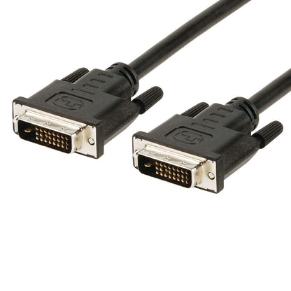 Video Kabel, 2 Meter, DVI-D Dual Link, 24+1 DVI-Stecker, 60 Hertz, 2K, Full HD, 1080p, 1600p, HD, 720p, Schwarz, MediaKabel