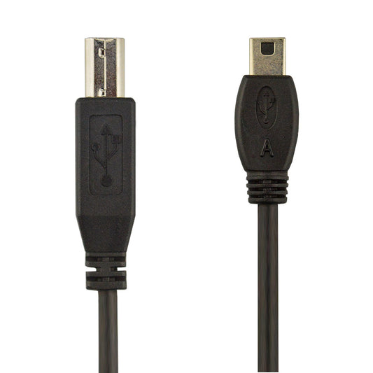 Datenkabel, Ladekabel, USB B Stecker auf USB Mini B Stecker, 3 Ampere, 60 Watt, 1.8 Meter, 480 Mbit/s, Schwarz, MediaKabel