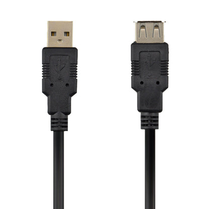 Daten Kabel, USB. 2.0, Stecker Typ A auf Buchse Typ A, 1.8 Meter, 480 Mbit/s, Schwarz, MediaKabel
