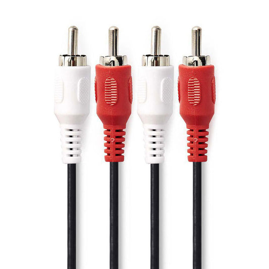 Audio Kabel, Cinch Stecker, Rot, Weiß, 5 Meter, MediaKabel