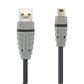 Datenkabel, Ladekabel, USB B Stecker auf USB Mini B Stecker, 3 Ampere, 60 Watt, 4.5 Meter, 480 Mbit/s, Schwarz, MediaKabel