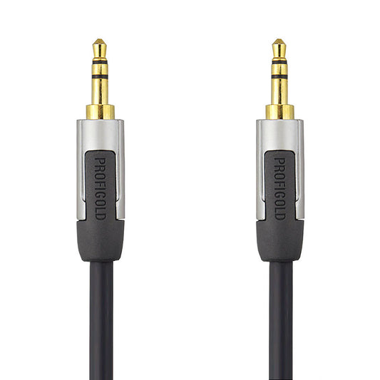 Audio Kabel, Klinken Stecker 3.5mm auf Stecker 3.5mm, 1 Meter, 2 Meter, Schwarz, Ferritkern, Robust, Vergoldet, MediaKabel