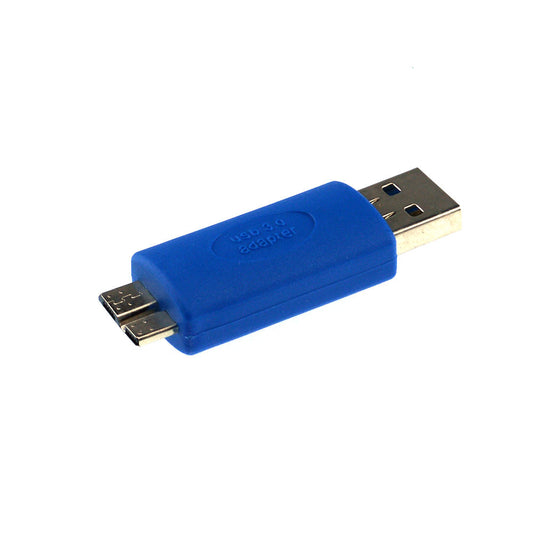 Adapter, USB Adapter, USB 3.2 Gen 1, USB A Stecker auf Micro USB Stecker, 5 Gbit/s, Blau, MediaKabel