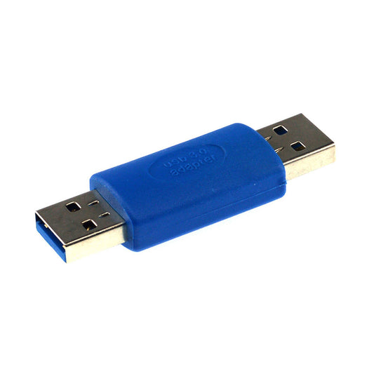 Adapter, USB Adapter, USB 3.2 Gen 1, USB A Stecker auf USB A Stecker, 5 Gbit/s, Blau, MediaKabel