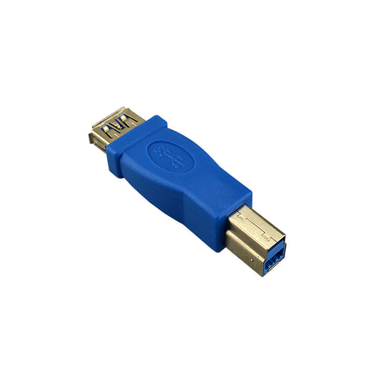 Adapter, USB Adapter, USB 3.2 Gen 1, USB A Stecker auf USB B Stecker, 5 Gbit/s, Blau, MediaKabel