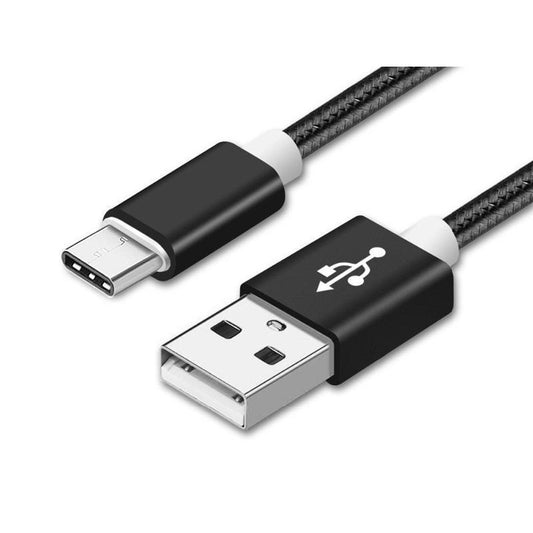 Datenkabel, Ladekabel, USB 2.0, USB B Stecker auf USB CStecker,2 Ampere, 10 Watt, 1 Meter, 480 Mbit/s, Schwarz, MediaKabel