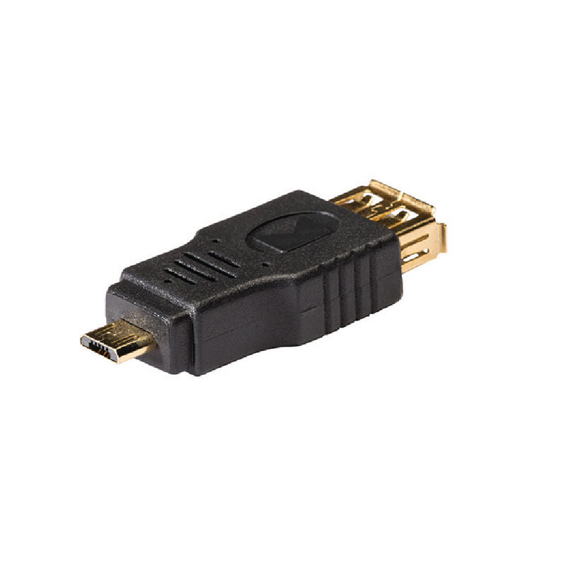 Adapter, USB Adapter, USB Buchse Typ A, USB Stecker Typ Micro-B, USB 2. 0 (kompatibel zu USB 3.0, 3.1 und 3.2), Sschwarz, 480 Mbit/s, MediaKabel