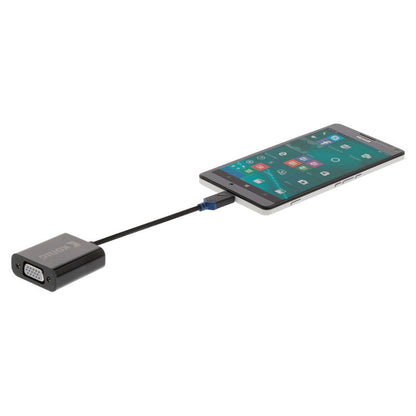 Adapter, USB Adapter, USB 3.2 Gen 1 / Thunderbolt 3, USB C Stecker, Schwarz, VGA Buchse, MediaKabel