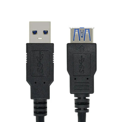 Daten Kabel, USB. 3.2 Gen1, Stecker Typ A auf Buchse Typ A, 1 Meter,  5 Gbit/s, Schwarz, MediaKabel