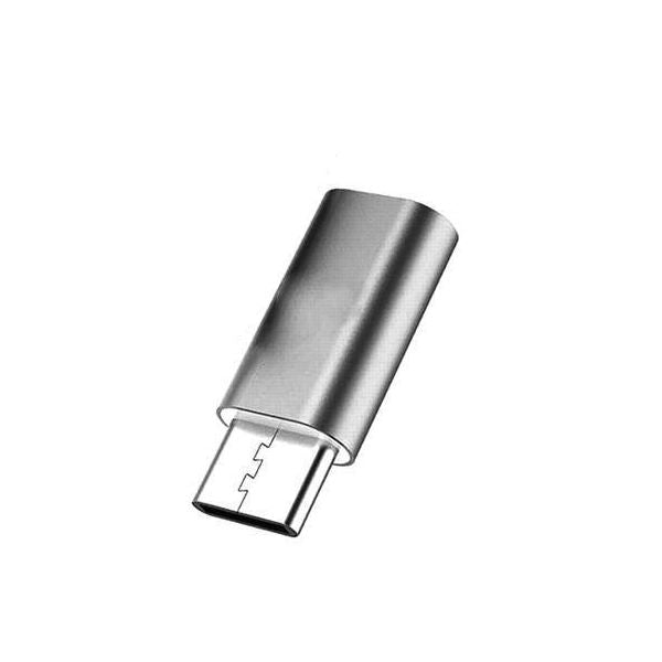 Adapter, USB Adapter, USB Buchse Typ Micro-B, USB Stecker Typ C, USB 2. 0 (kompatibel zu USB 3.0, 3.1 und 3.2), Silber, 480 Mbit/s, MediaKabel