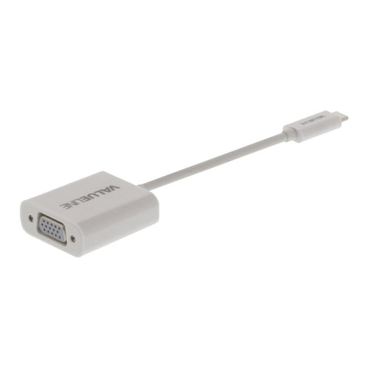 Adapter, USB Adapter, USB 3.2 Gen 1 / Thunderbolt 3, USB C Stecker, Weiß, VGA Buchse, MediaKabel