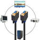 Monitor Kabel, Video Kabel,Verlängerung, VGA Kabel, Full HD, HD, 15 Polig, VGA Stecker auf VGA Buchse, 2 Meter, Schwarz, Geschirmt, Vergoldet, MediaKabel